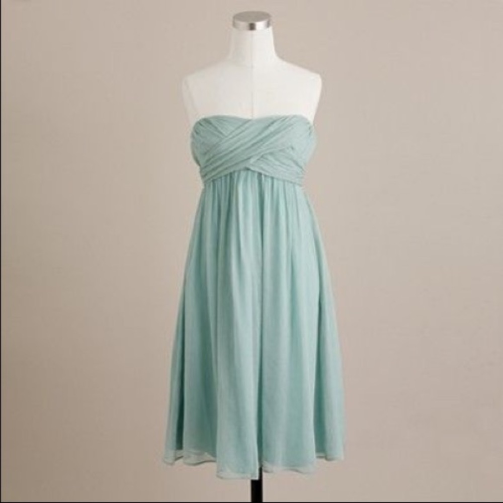 J. Crew | Taryn Dress in Silk Chiffon Dusty Shale